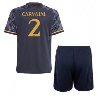 Real Madrid Daniel Carvajal #2 Bortedraktsett Barn 2023-24 Kortermet (+ Korte bukser)
